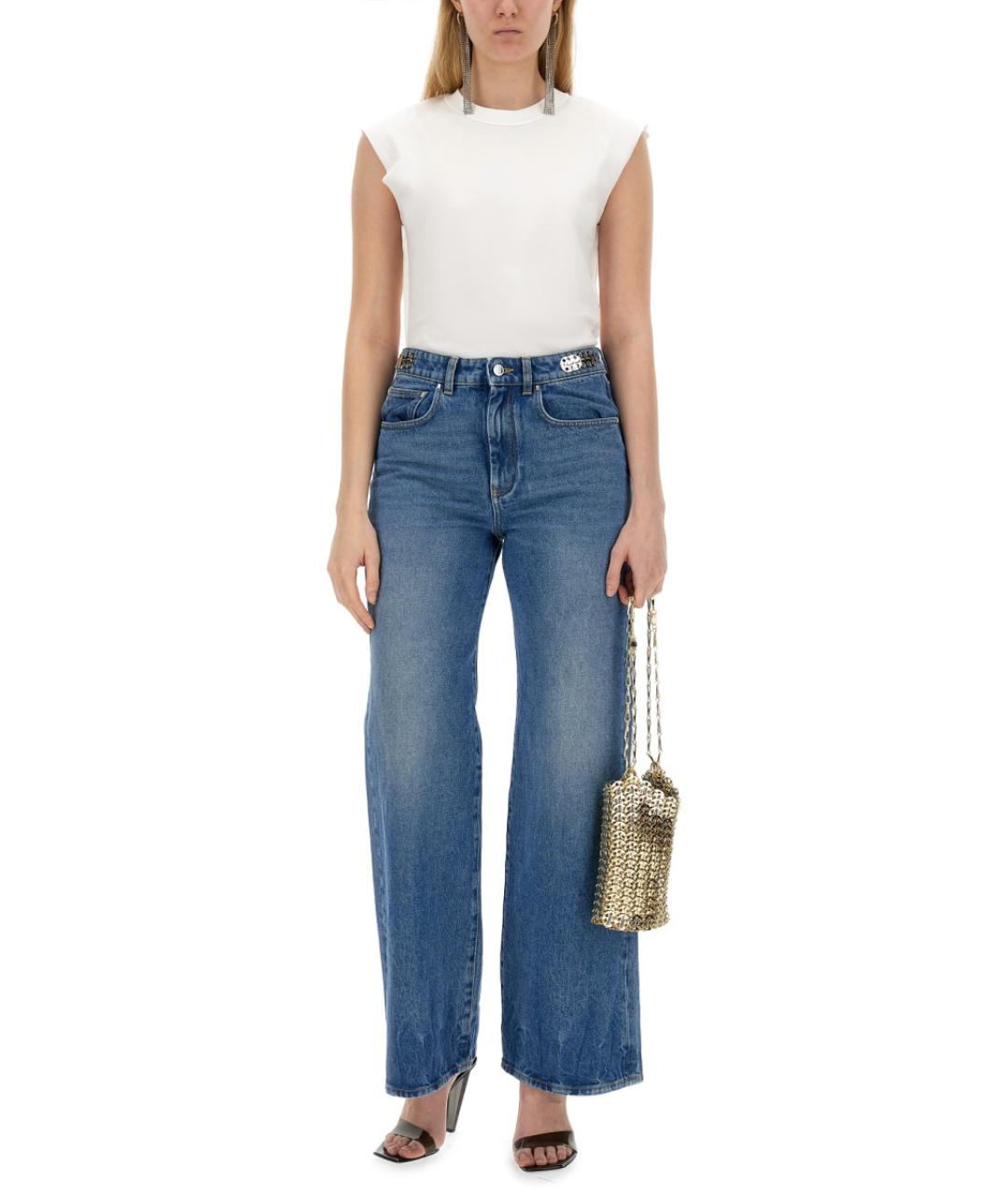 PACO RABANNE Белая хлопковая футболка, фото 2