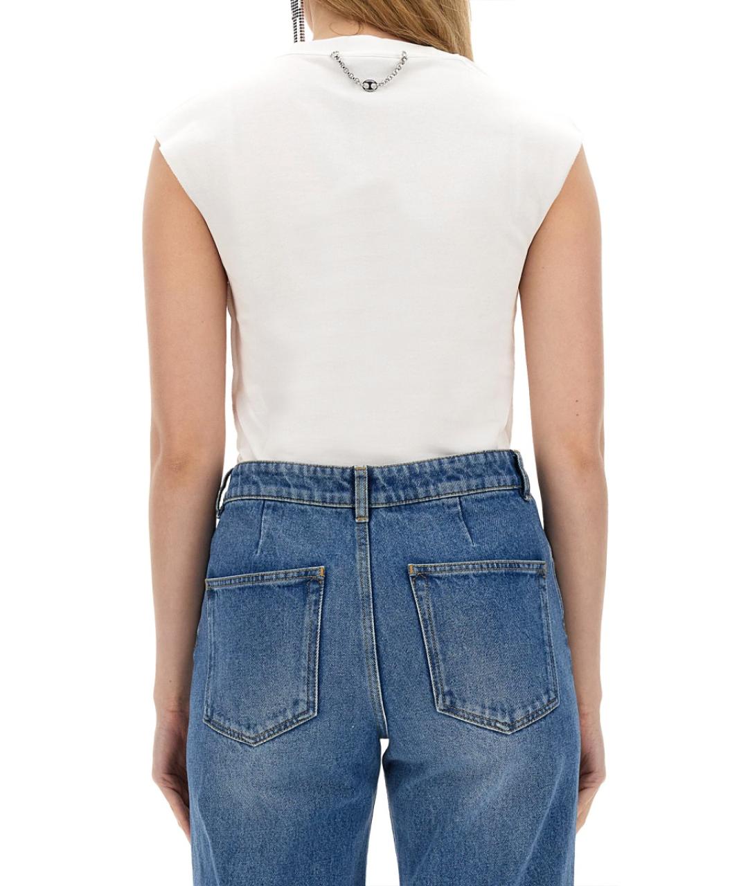 PACO RABANNE Белая хлопковая футболка, фото 3