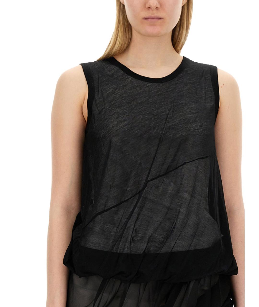 HELMUT LANG Черная хлопковая майка, фото 4