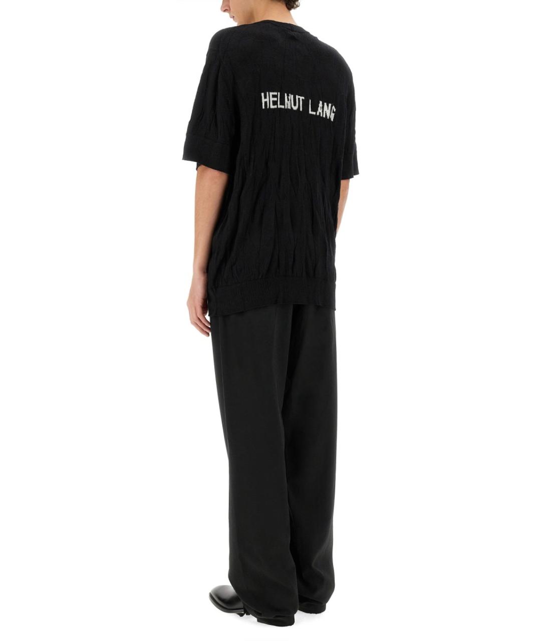 HELMUT LANG Черный шерстяной джемпер / свитер, фото 2