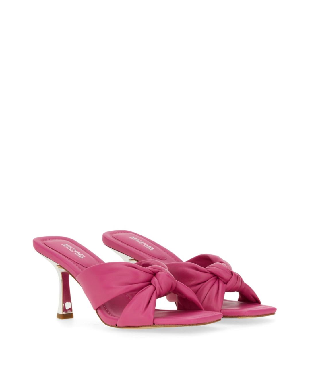 MICHAEL KORS Фуксия кожаные мюли, фото 2