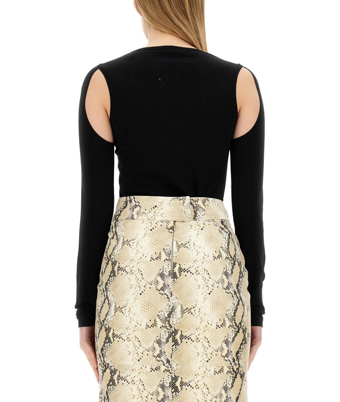 HELMUT LANG Черный хлопковый джемпер / свитер, фото 3