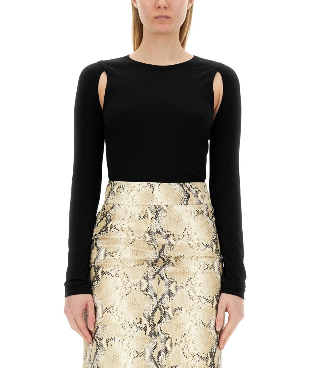 HELMUT LANG Черный хлопковый джемпер / свитер, фото 4