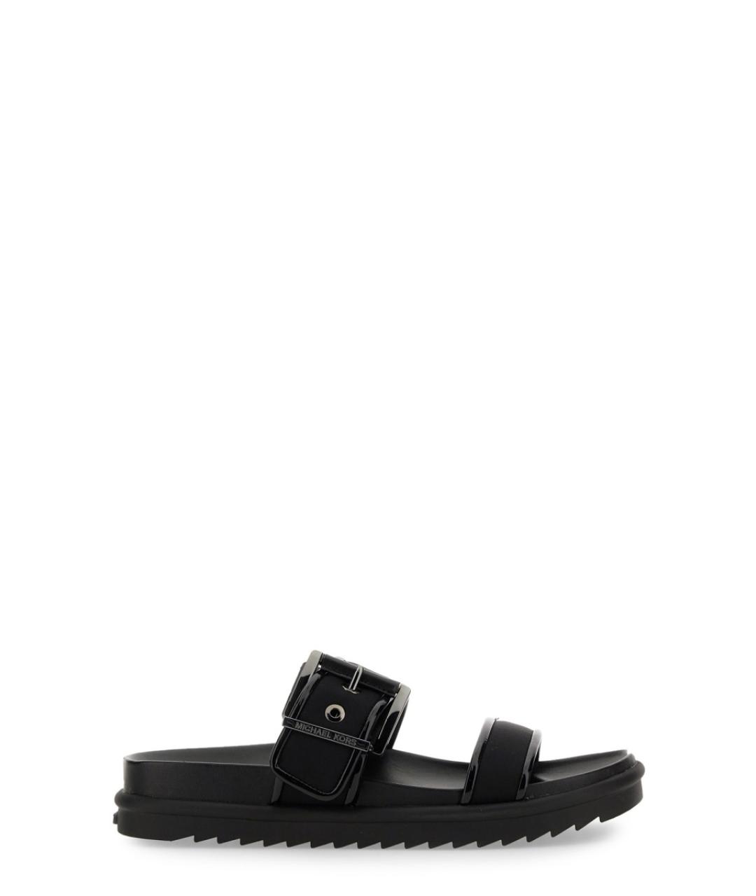 MICHAEL KORS Черные синтетические шлепанцы, фото 1