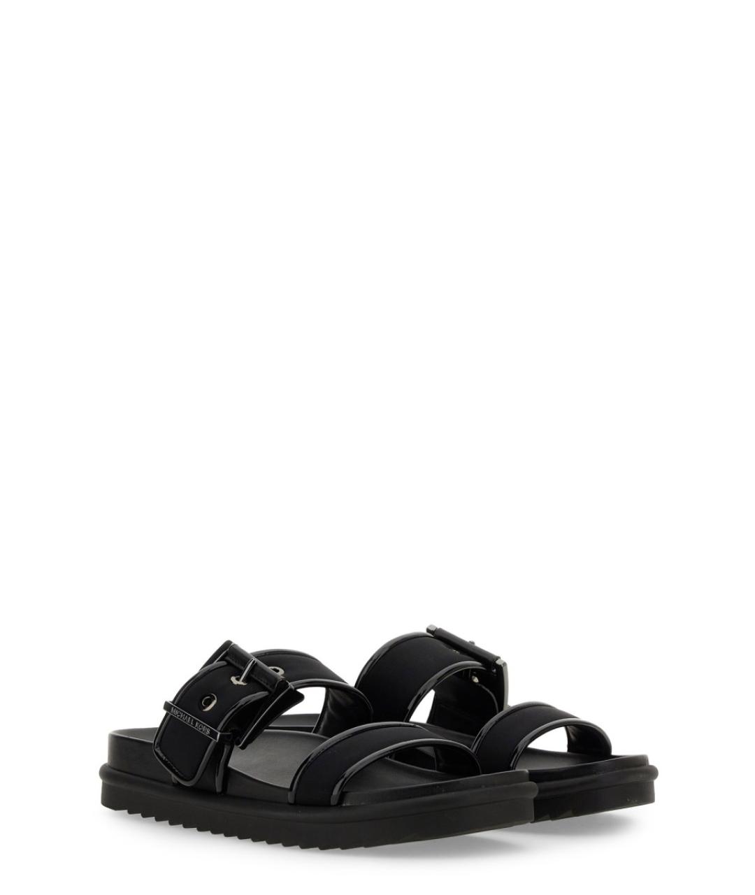 MICHAEL KORS Черные синтетические шлепанцы, фото 2
