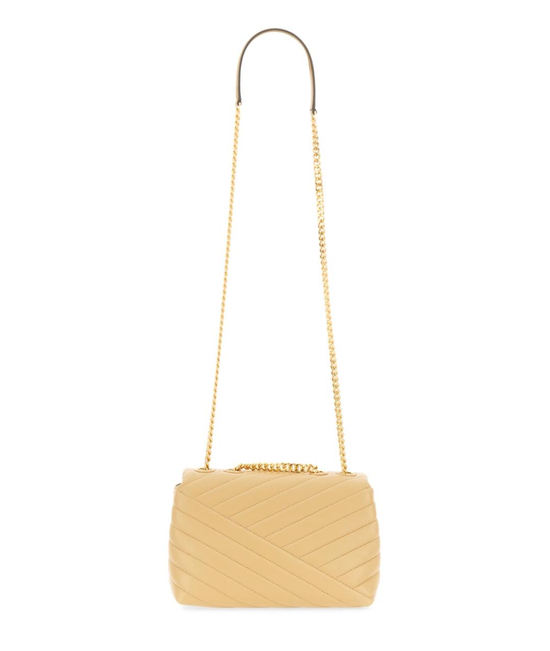 TORY BURCH Бежевая кожаная сумка через плечо, фото 2