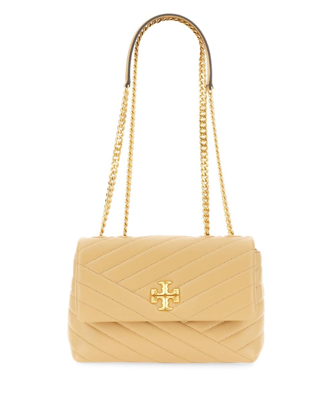 TORY BURCH Бежевая кожаная сумка через плечо, фото 3