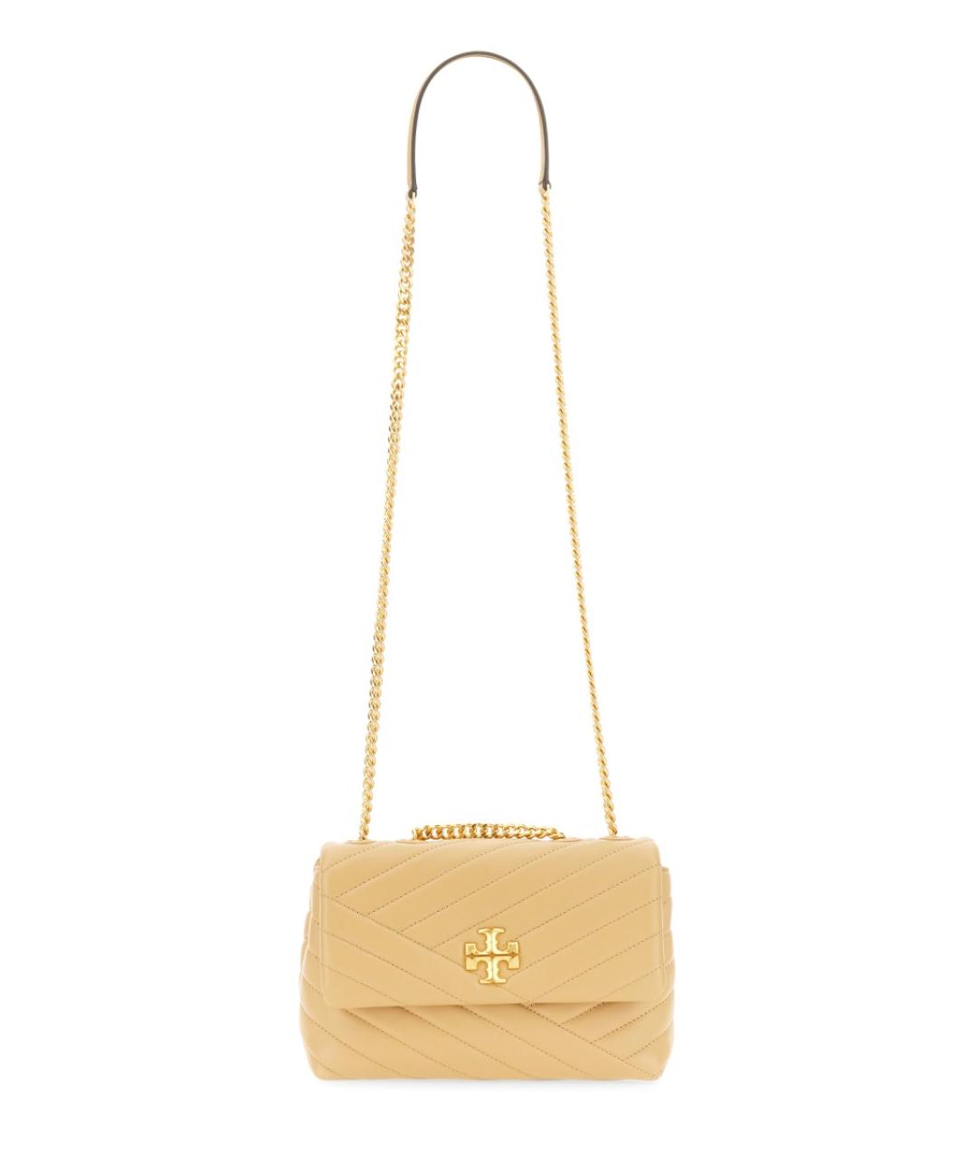 TORY BURCH Бежевая кожаная сумка через плечо, фото 1