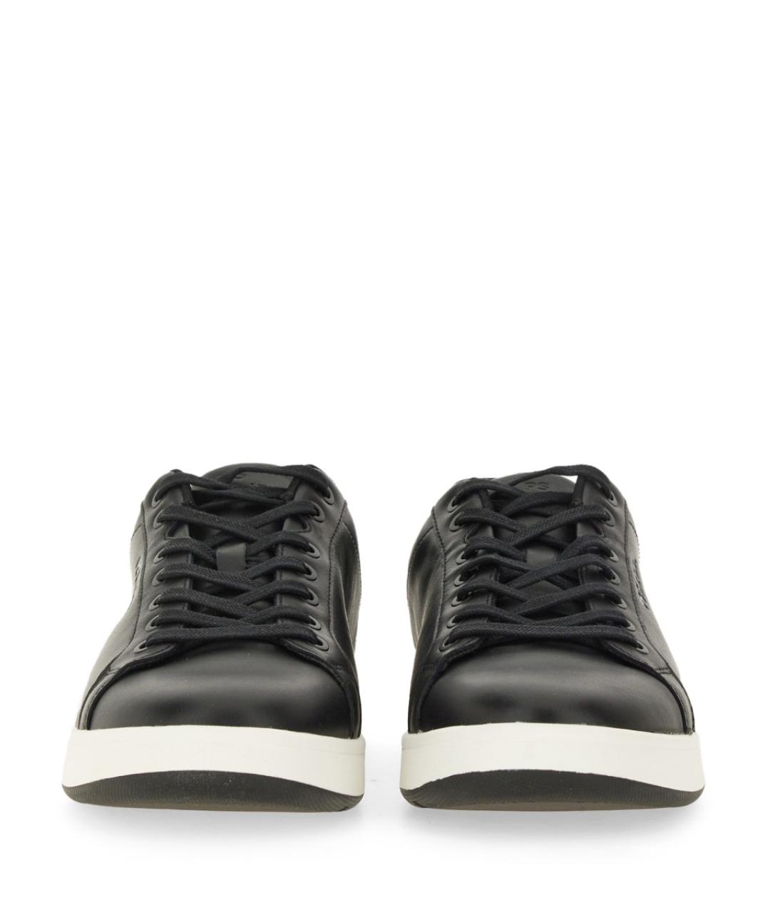 PS BY PAUL SMITH Черные кожаные низкие кроссовки / кеды, фото 5