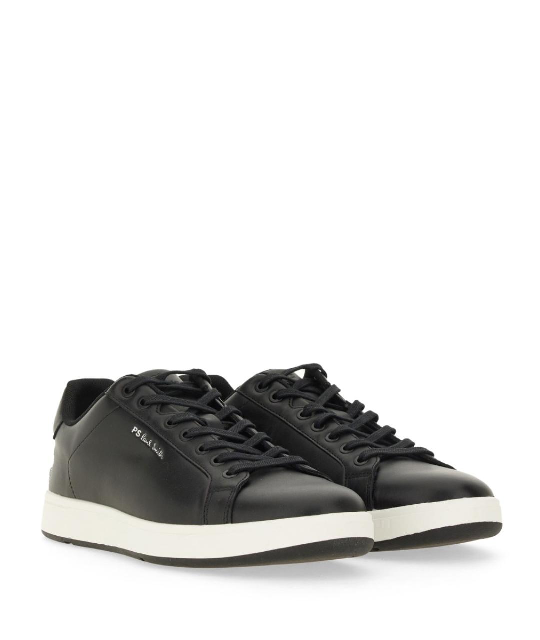 PS BY PAUL SMITH Черные кожаные низкие кроссовки / кеды, фото 3