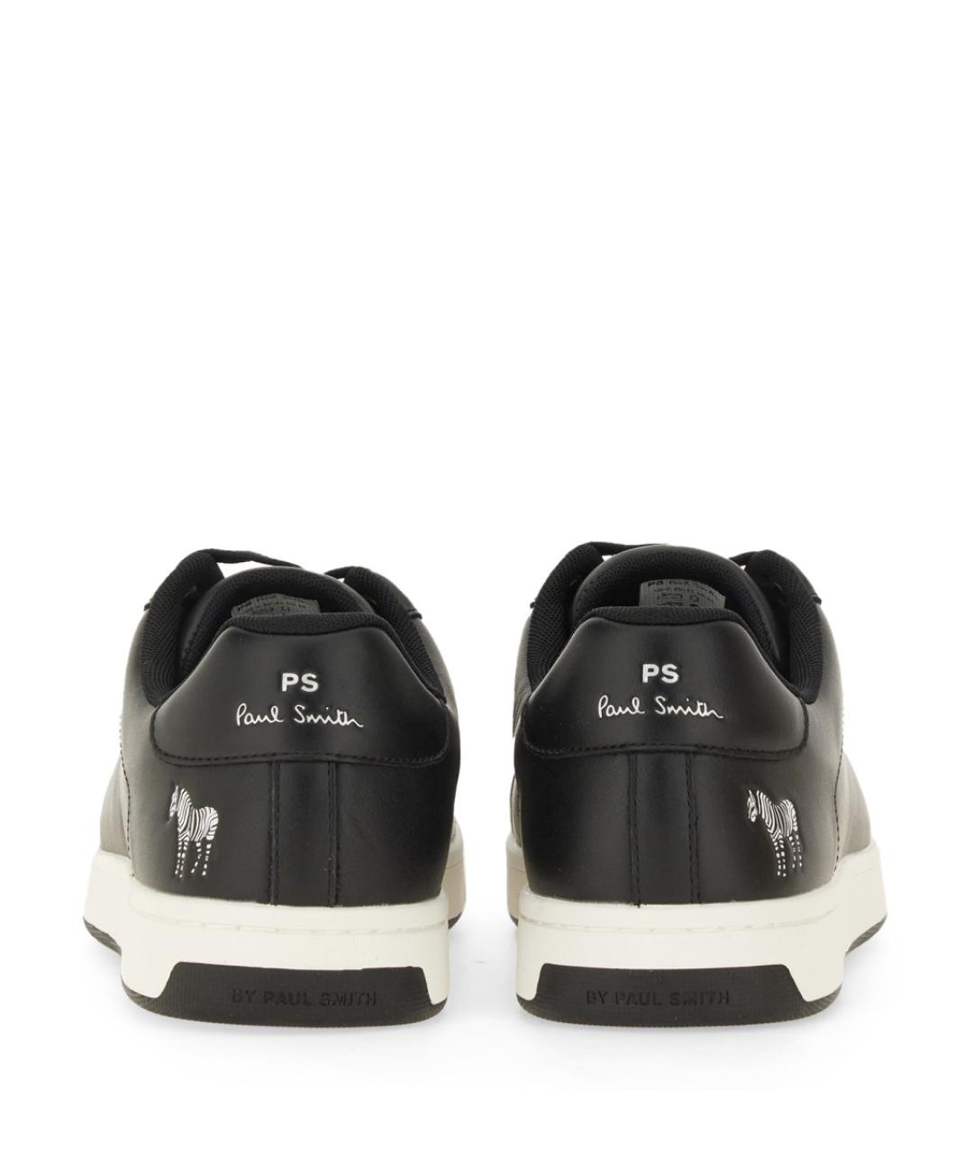 PS BY PAUL SMITH Черные кожаные низкие кроссовки / кеды, фото 4