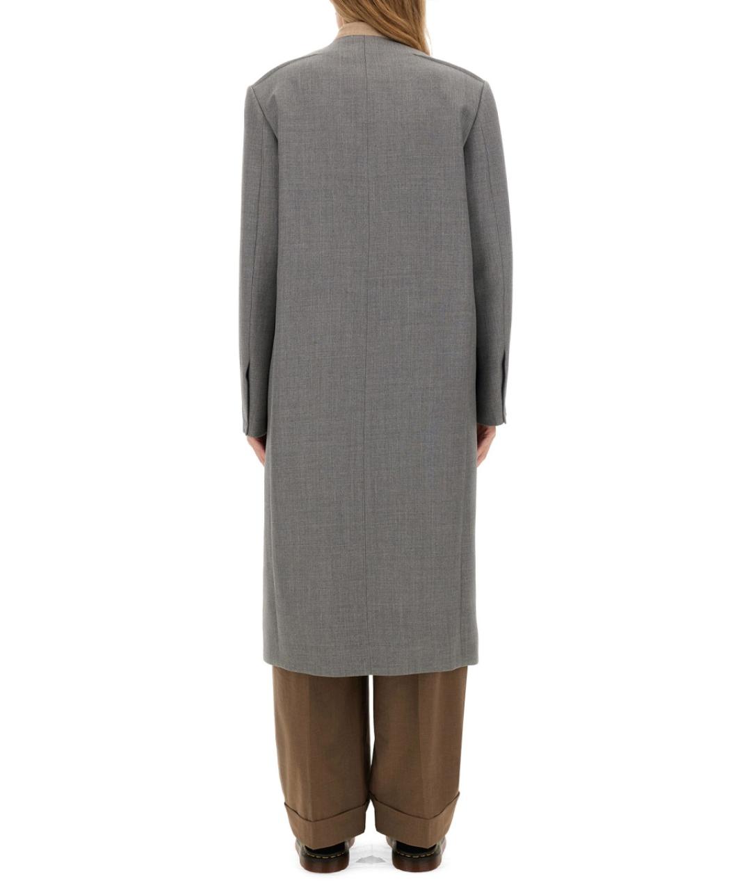 MOSCHINO Серое шерстяное пальто, фото 4