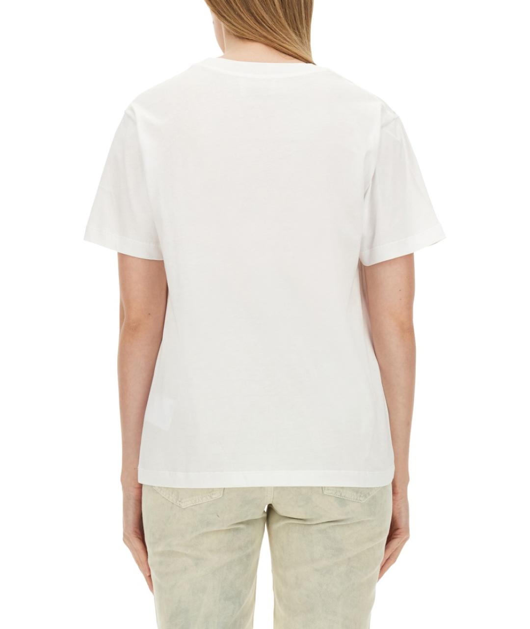 MOSCHINO JEANS Белая хлопковая футболка, фото 4