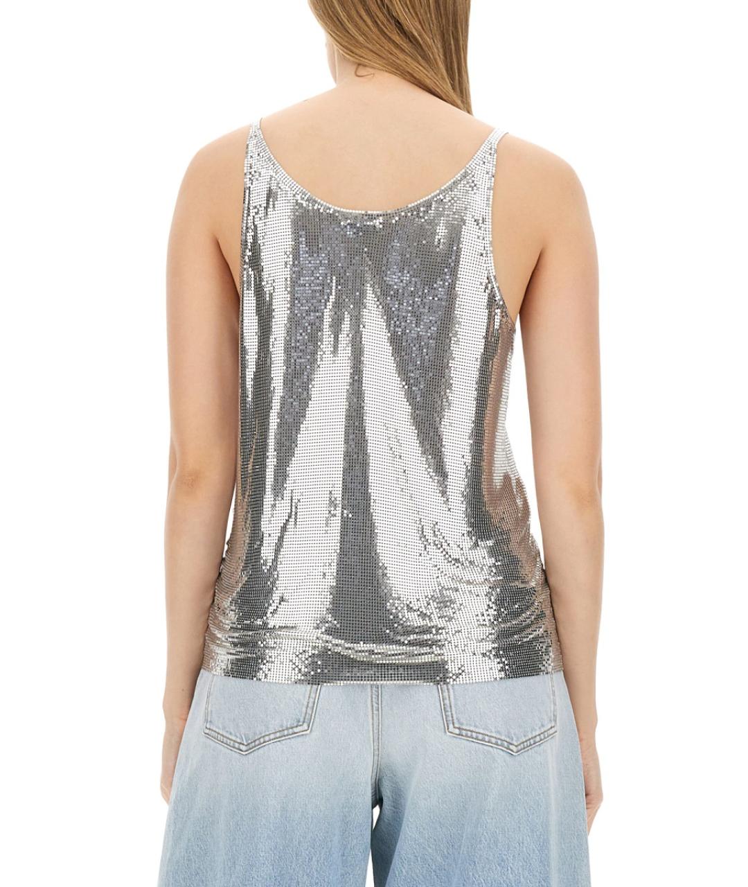 PACO RABANNE Серебряная майка, фото 4