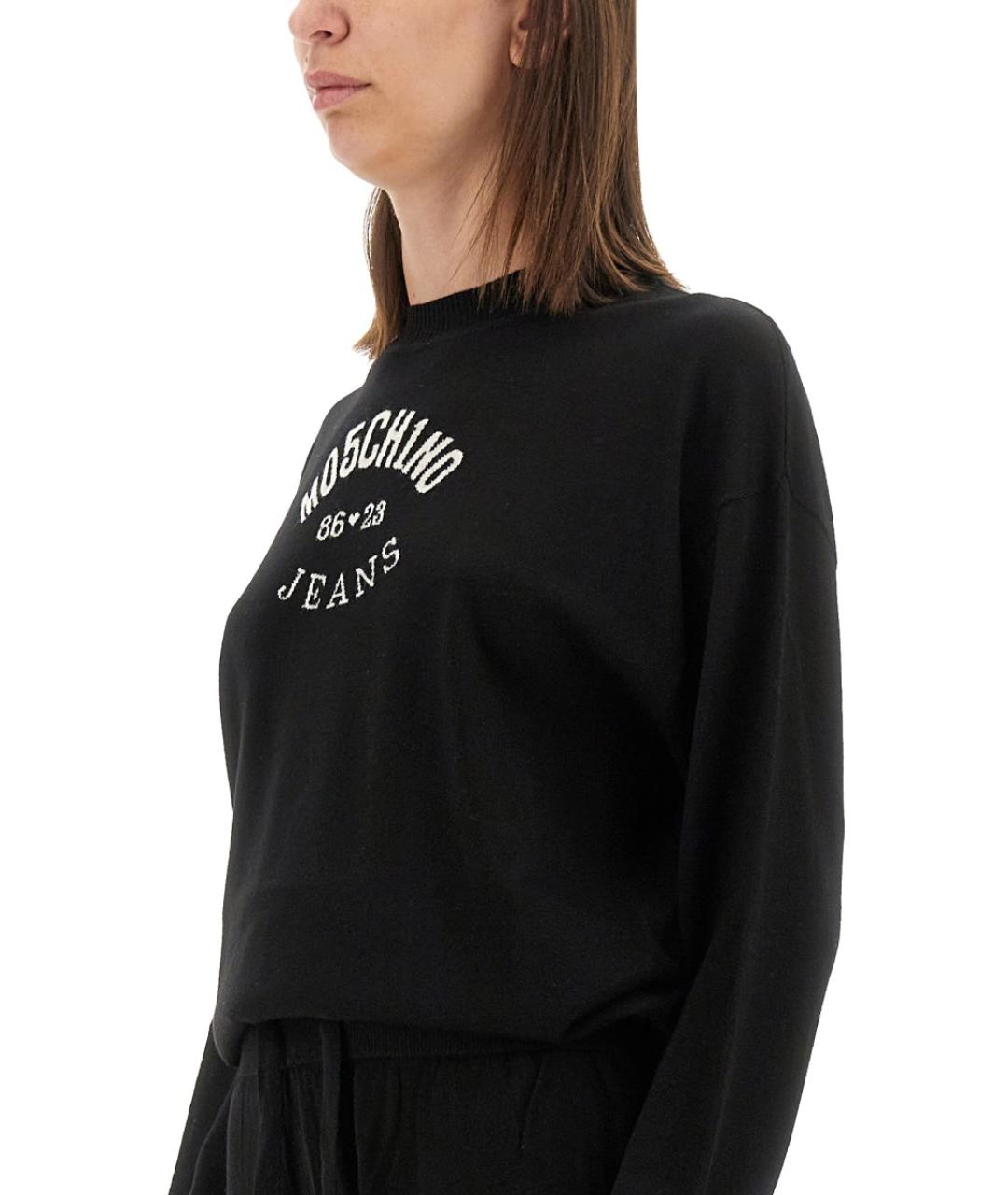 MOSCHINO JEANS Черный шерстяной джемпер / свитер, фото 4