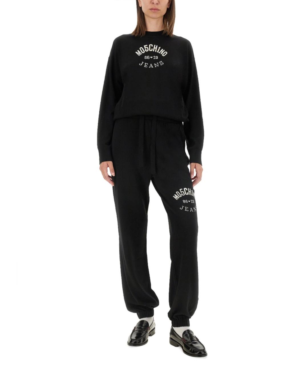 MOSCHINO JEANS Черный шерстяной джемпер / свитер, фото 2