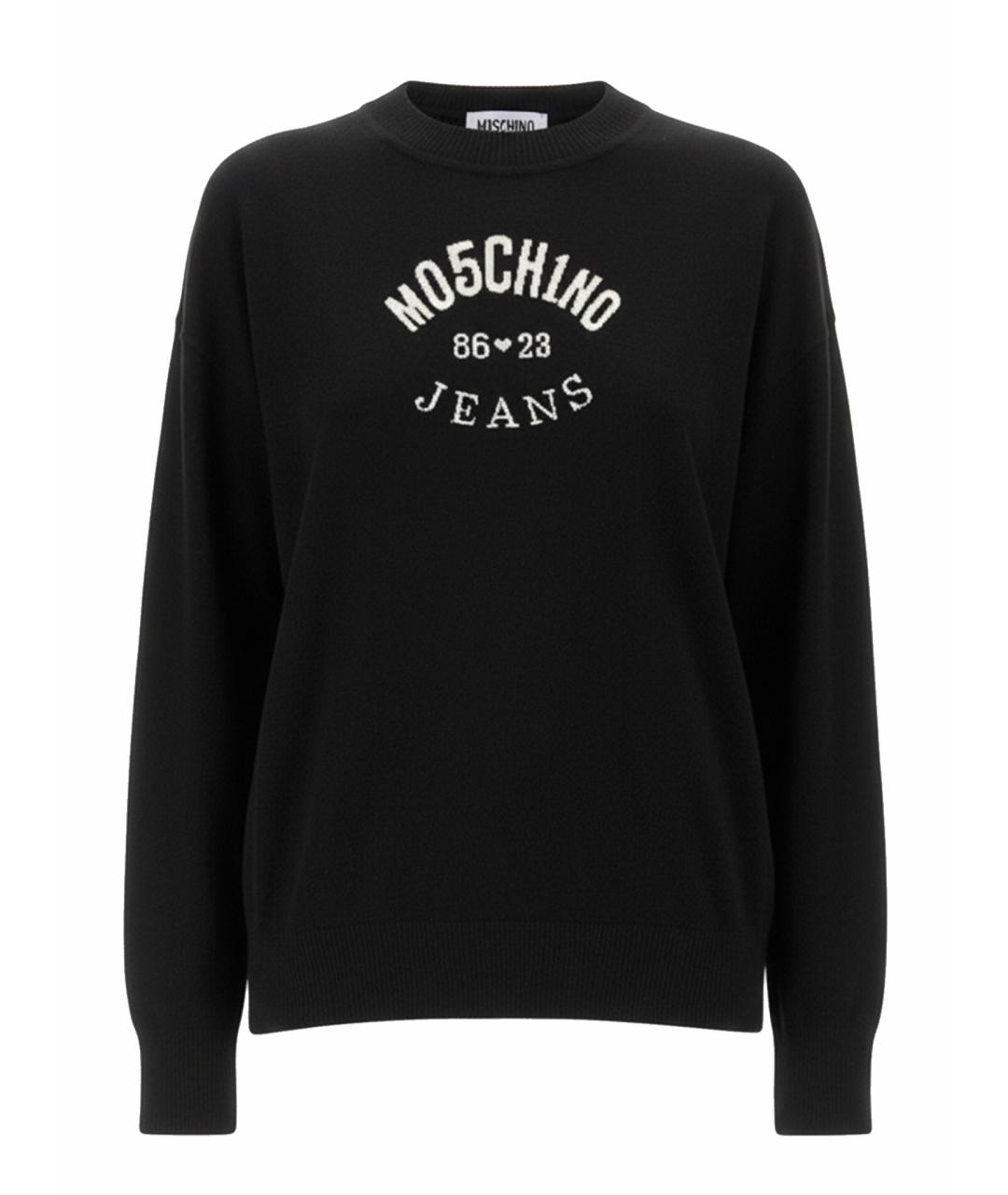 MOSCHINO JEANS Черный шерстяной джемпер / свитер, фото 5