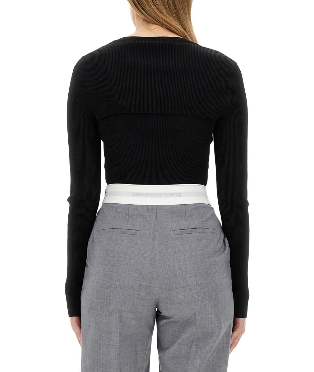 ALEXANDER WANG Черная вискозная водолазка, фото 3