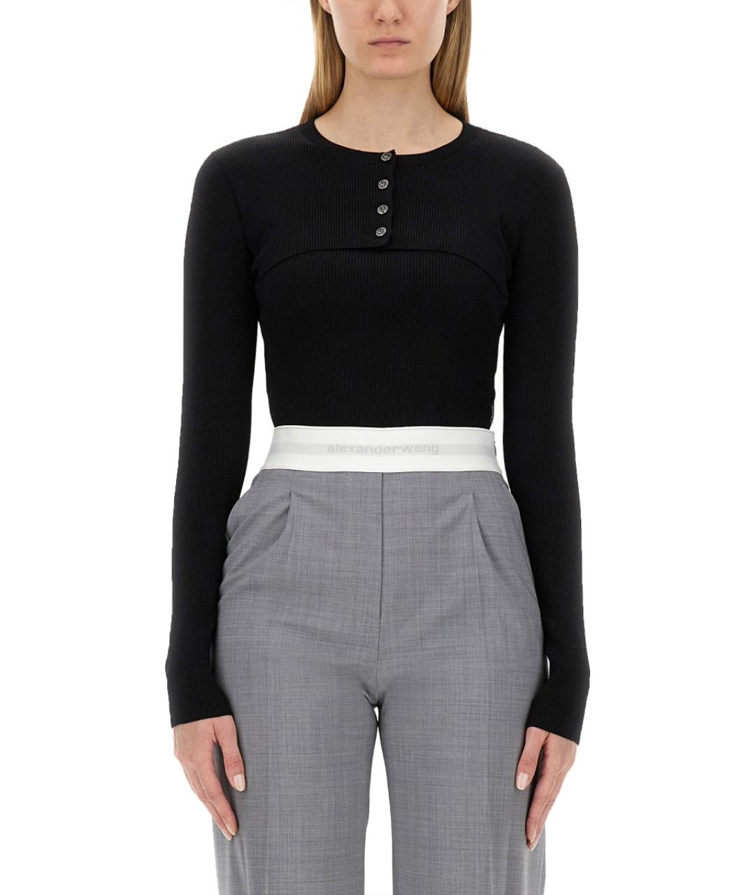 ALEXANDER WANG Черная вискозная водолазка, фото 5
