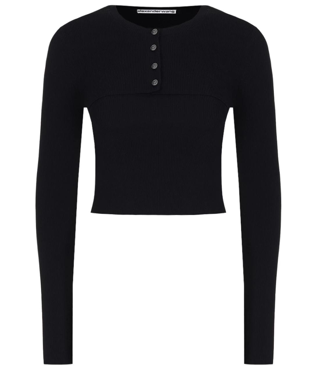 ALEXANDER WANG Черная вискозная водолазка, фото 1