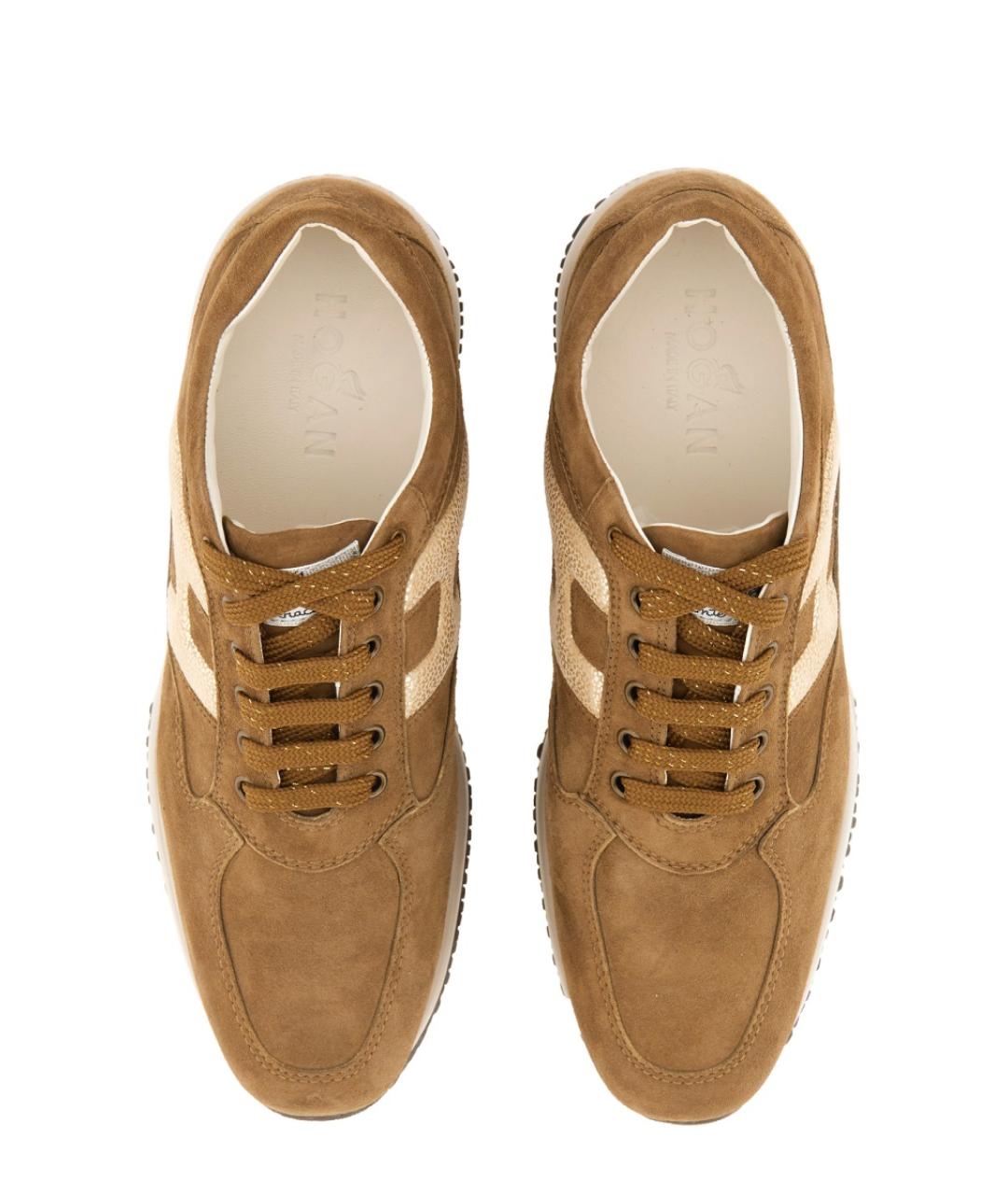 HOGAN Коричневые замшевые кроссовки, фото 6