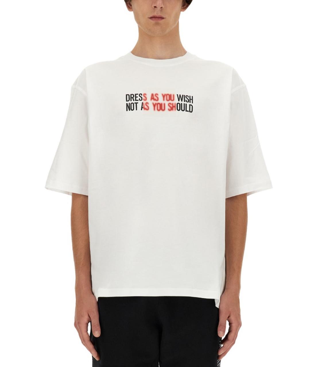 MOSCHINO Белая хлопковая футболка, фото 5