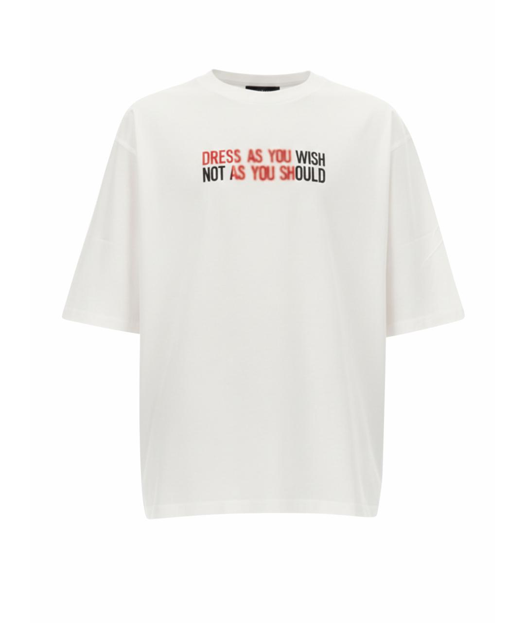 MOSCHINO Белая хлопковая футболка, фото 1