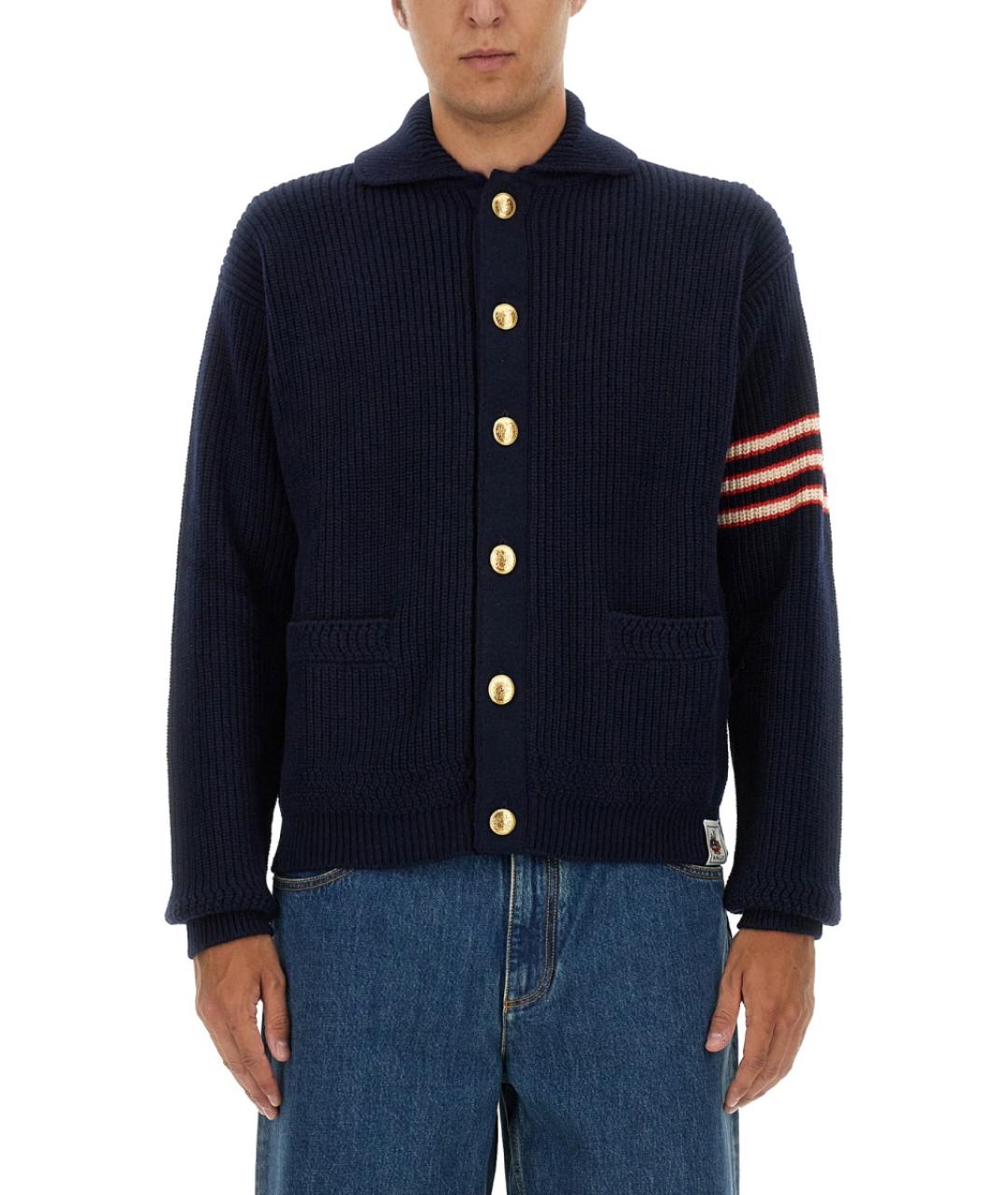 BALLY Синий шерстяной кардиган, фото 5