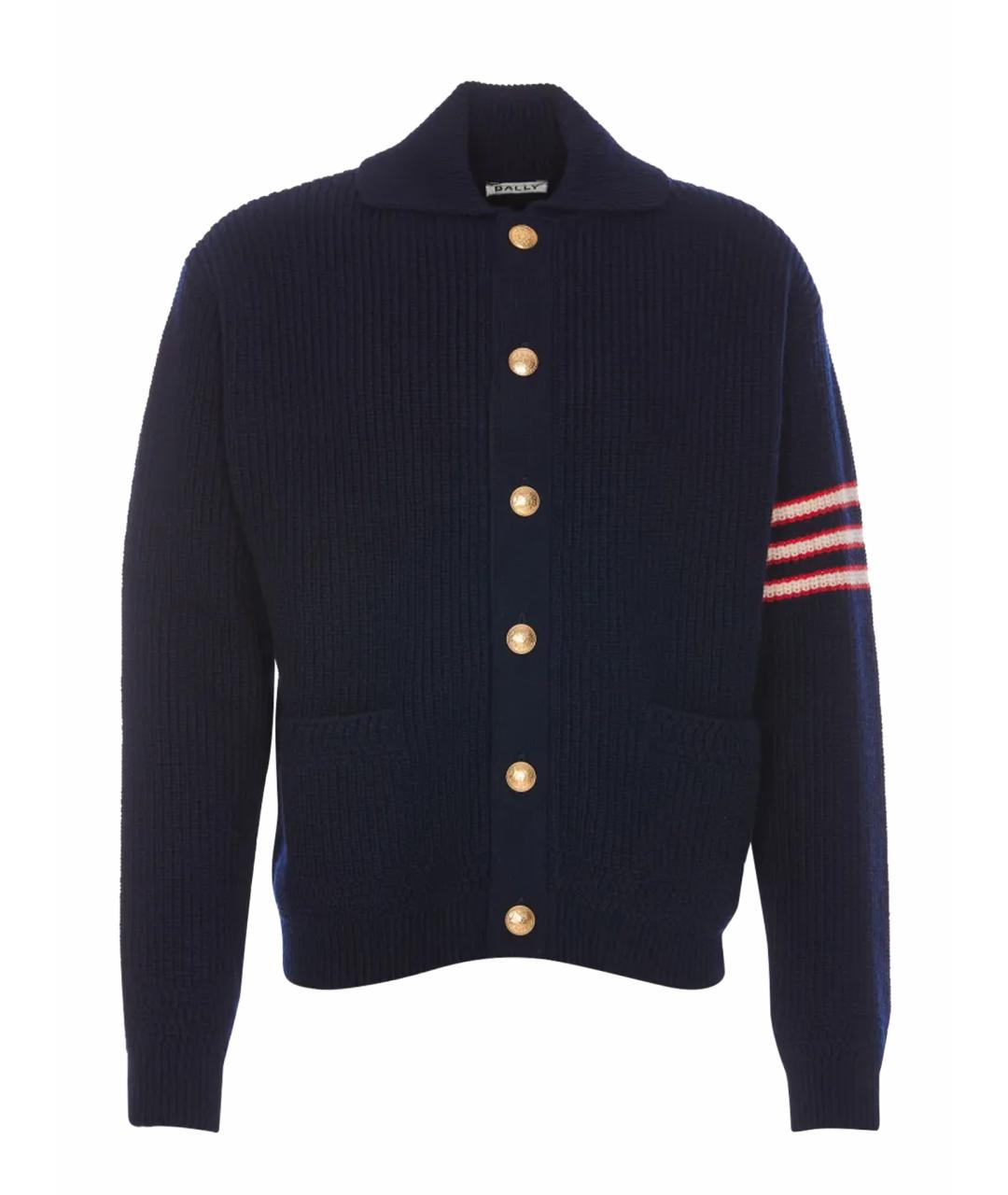 BALLY Синий шерстяной кардиган, фото 1