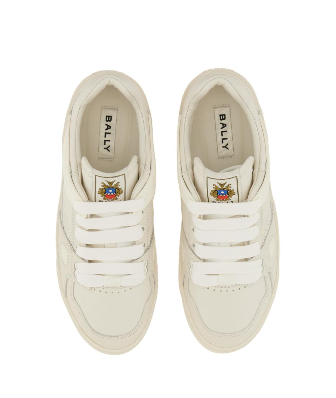 BALLY Белые кожаные кроссовки, фото 2