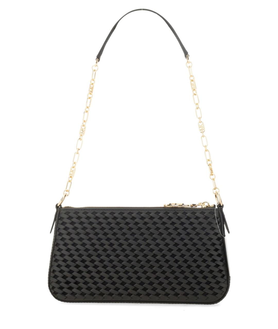 MICHAEL KORS Черная кожаная сумка через плечо, фото 2