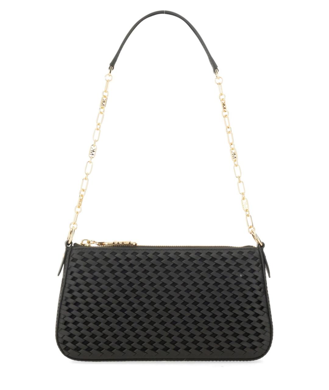 MICHAEL KORS Черная кожаная сумка через плечо, фото 1