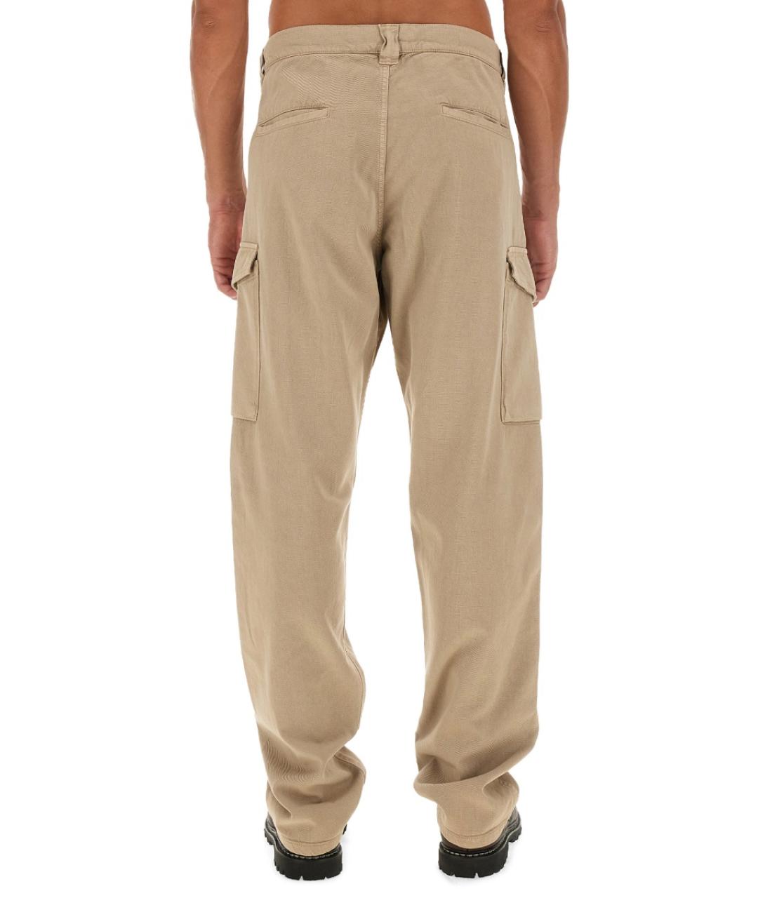 ASPESI Бежевые хлопковые повседневные брюки, фото 3