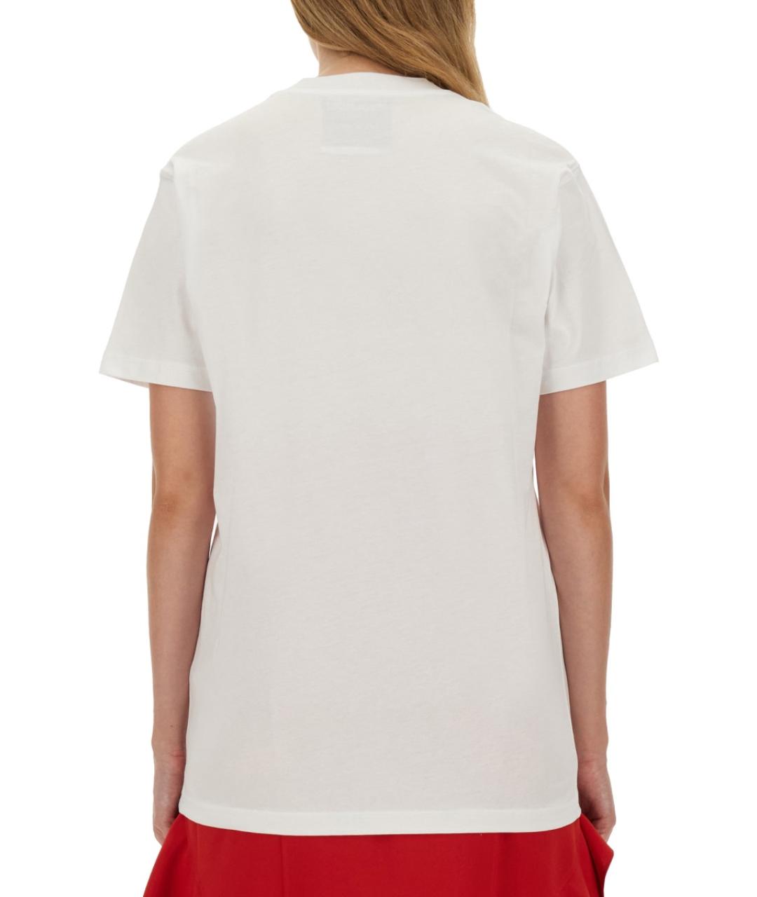 MOSCHINO Белая хлопковая футболка, фото 3