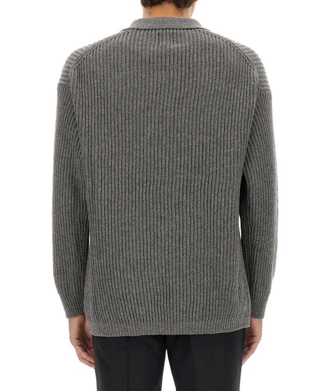 EMPORIO ARMANI Серый шерстяной джемпер / свитер, фото 3