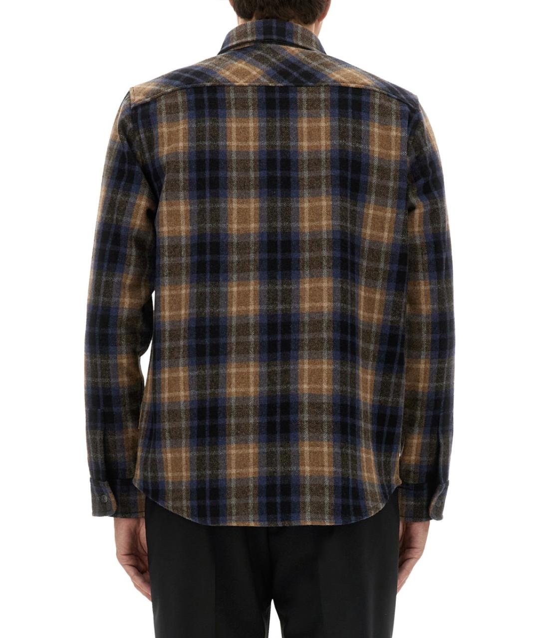 WOOLRICH Бежевая шерстяная кэжуал рубашка, фото 3