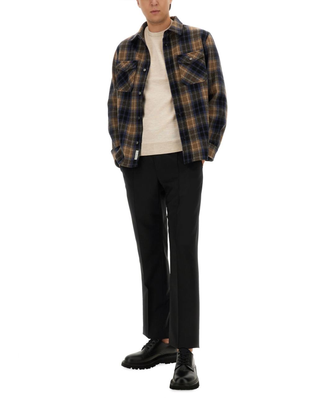 WOOLRICH Бежевая шерстяная кэжуал рубашка, фото 2