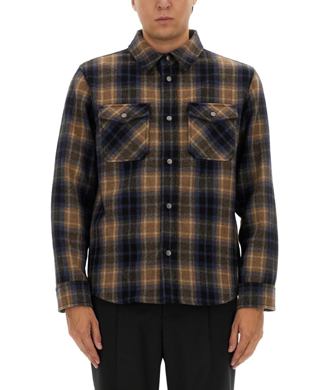 WOOLRICH Бежевая шерстяная кэжуал рубашка, фото 5