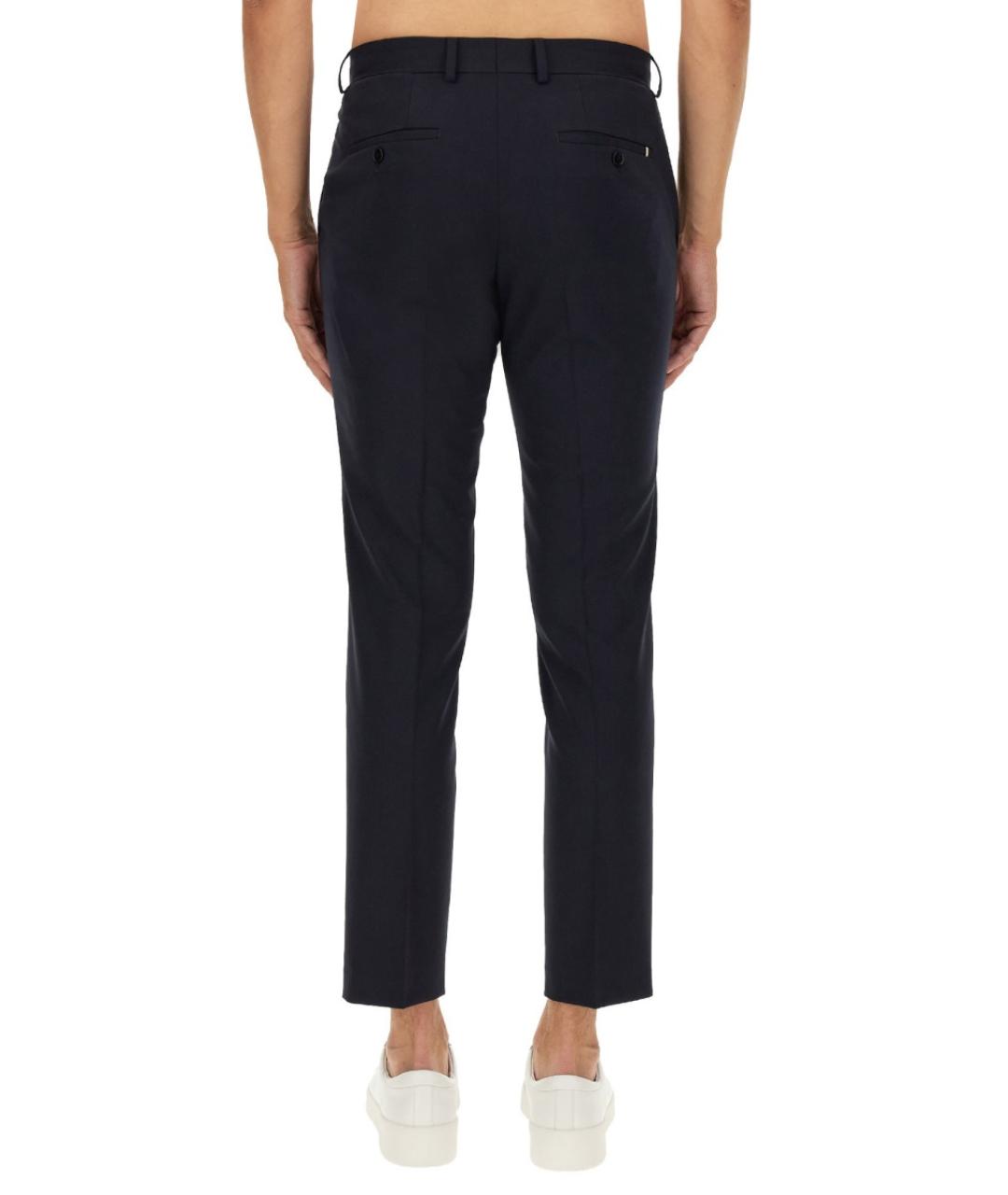 HUGO BOSS Синие шерстяные повседневные брюки, фото 4