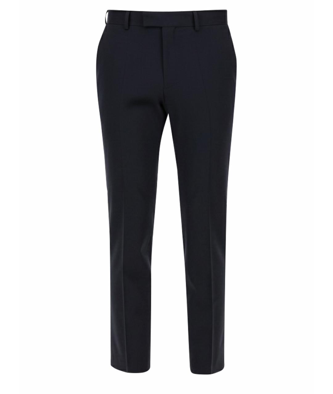 HUGO BOSS Синие шерстяные повседневные брюки, фото 1