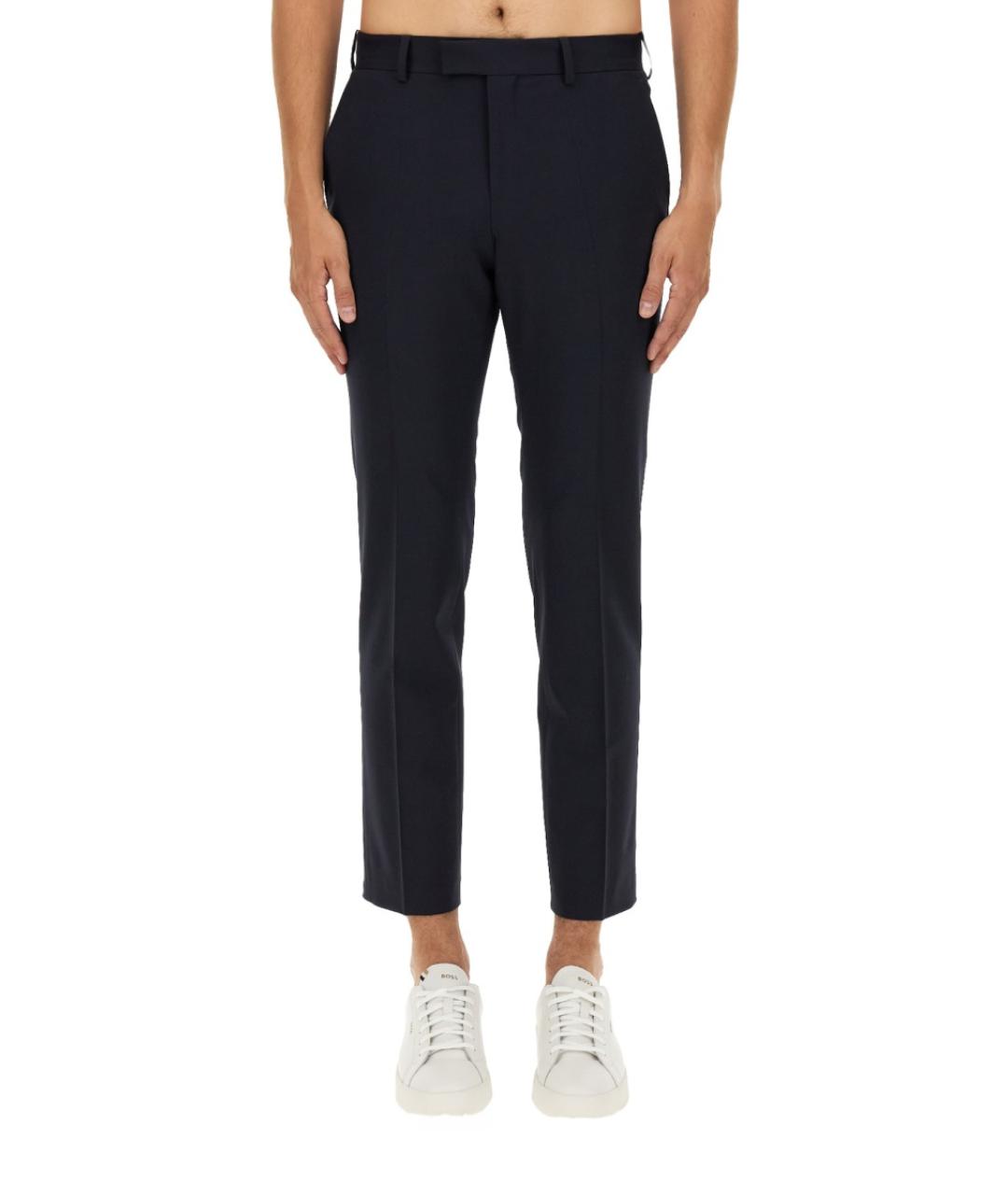 HUGO BOSS Синие шерстяные повседневные брюки, фото 5