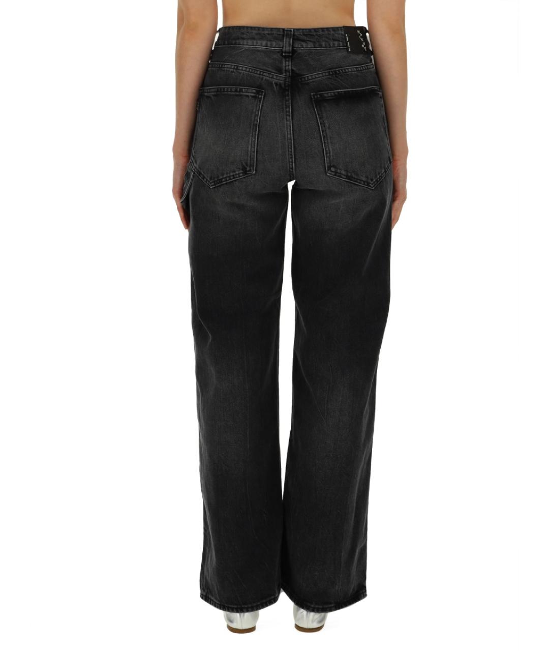 HAIKURE Черные хлопковые прямые джинсы, фото 4