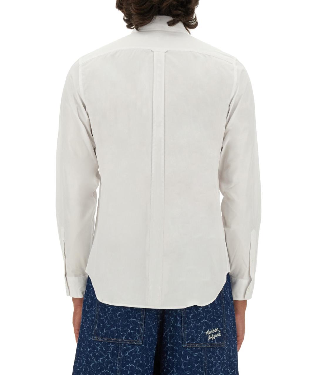 MAISON KITSUNE Белая хлопковая кэжуал рубашка, фото 4