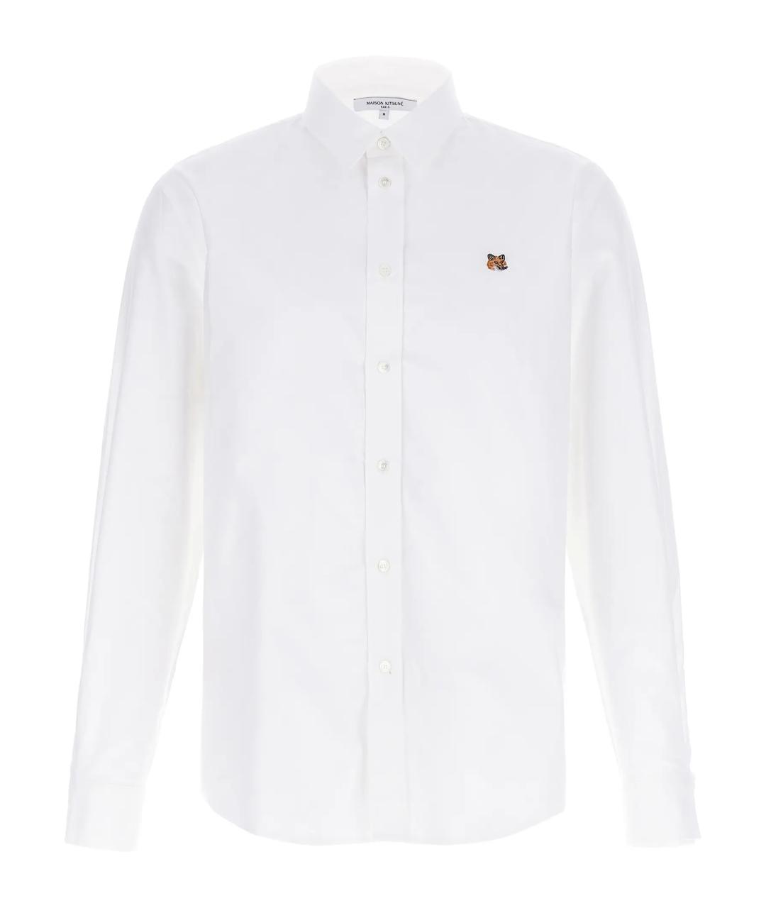 MAISON KITSUNE Белая хлопковая кэжуал рубашка, фото 1