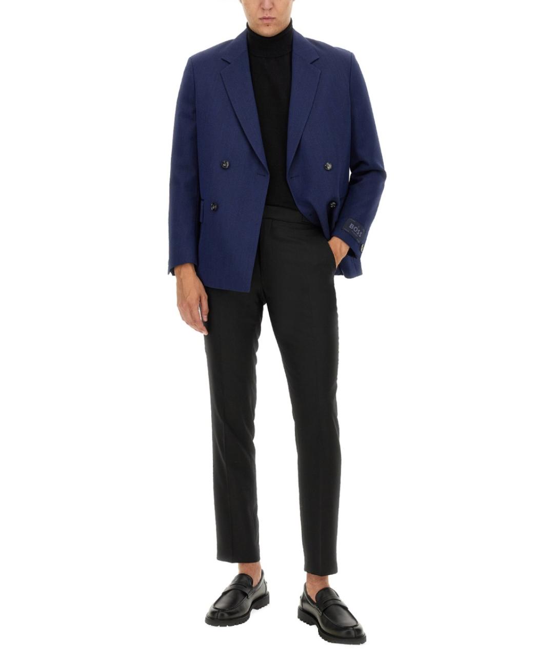 HUGO BOSS Синий шерстяной пиджак, фото 2