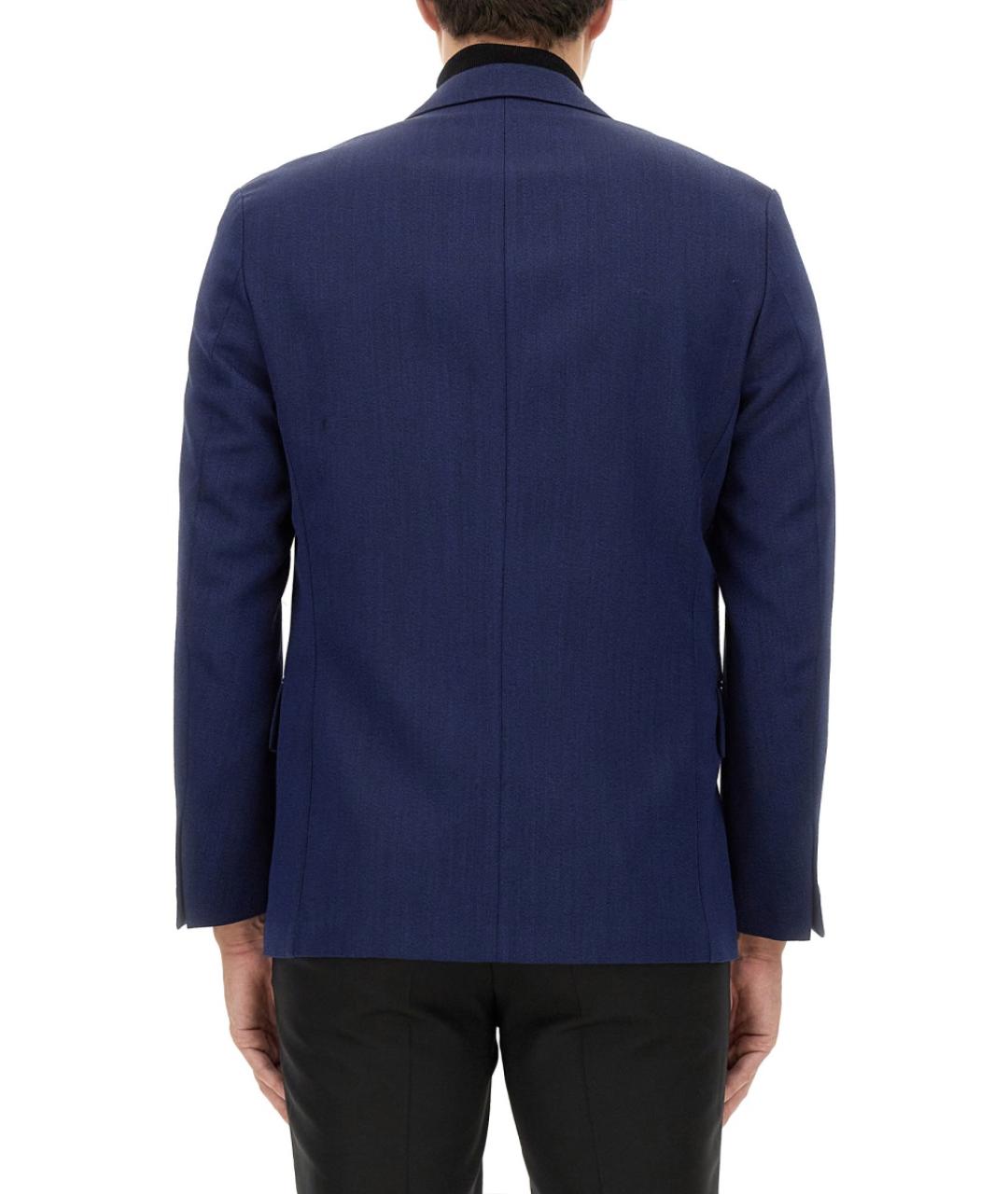 HUGO BOSS Синий шерстяной пиджак, фото 3
