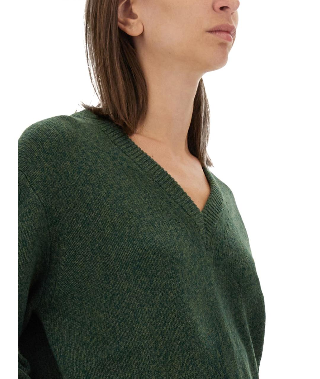 VICTORIA BECKHAM Зеленый шерстяной джемпер / свитер, фото 4