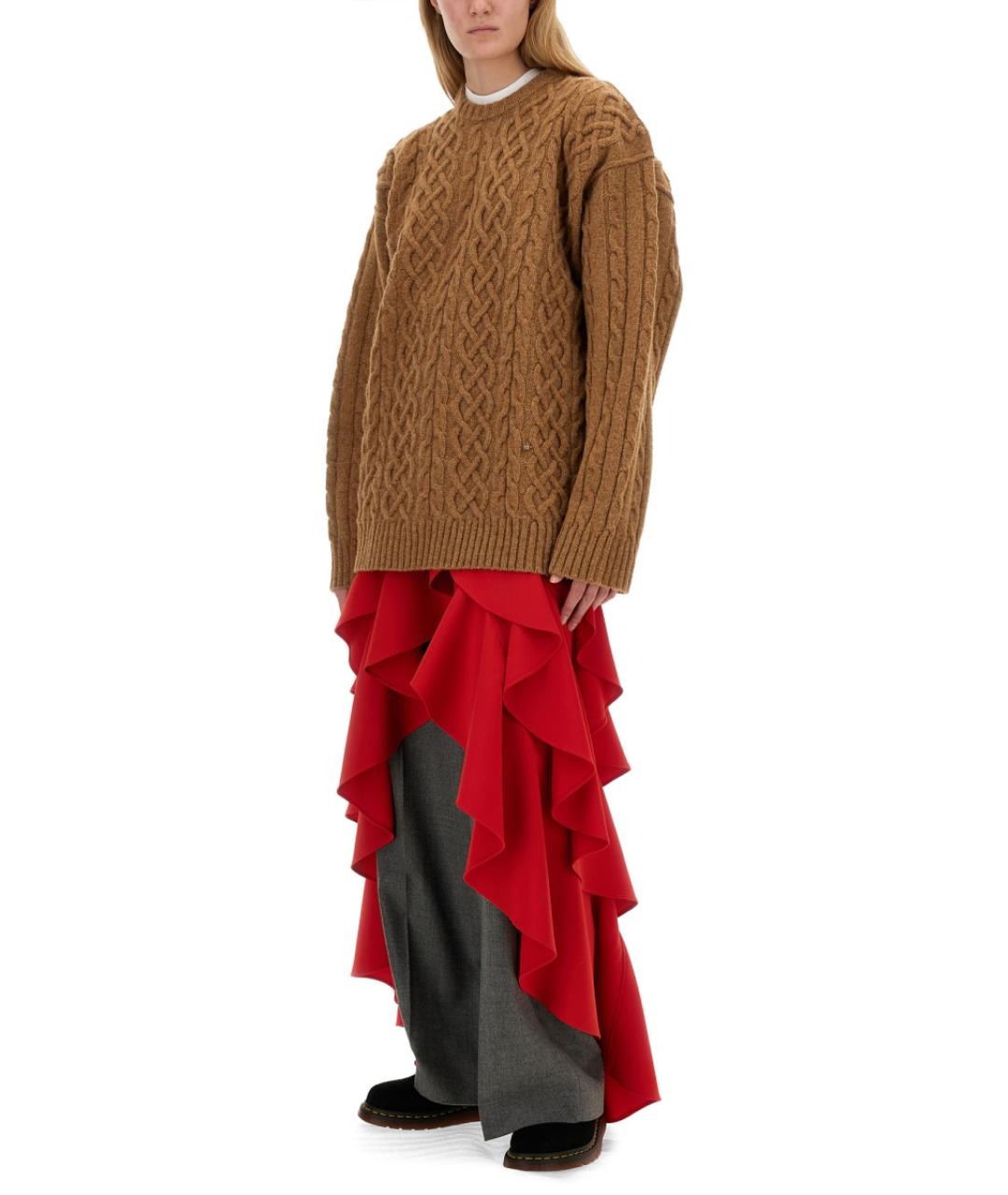 MOSCHINO Бежевый шерстяной джемпер / свитер, фото 3