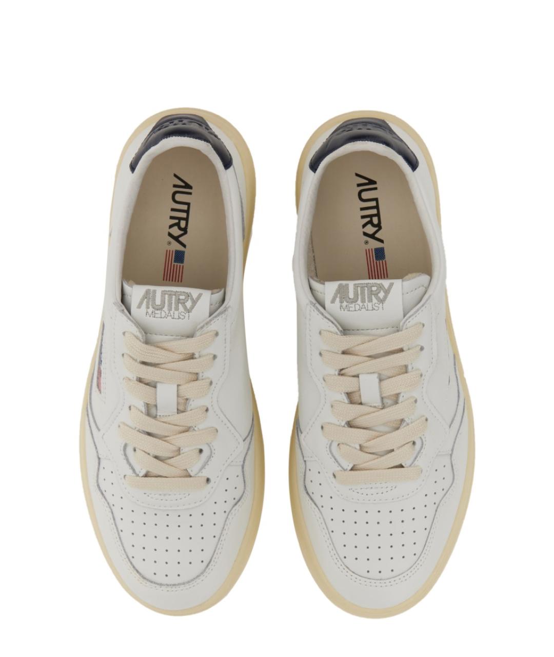 AUTRY Белые кожаные кроссовки, фото 5