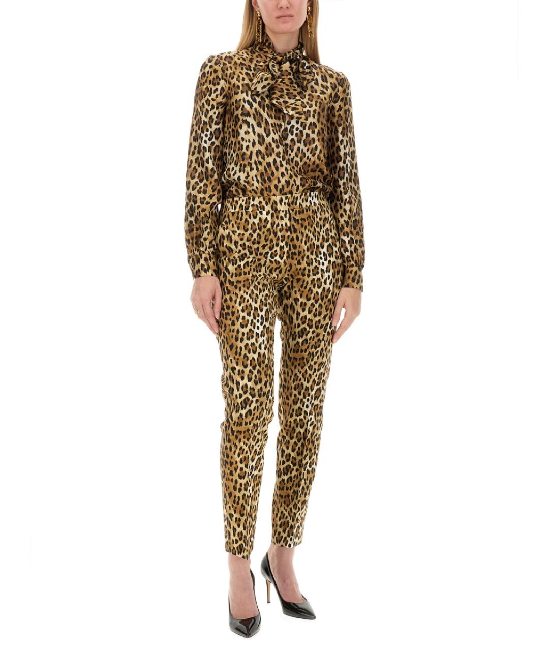 MOSCHINO Мульти вискозные брюки узкие, фото 3